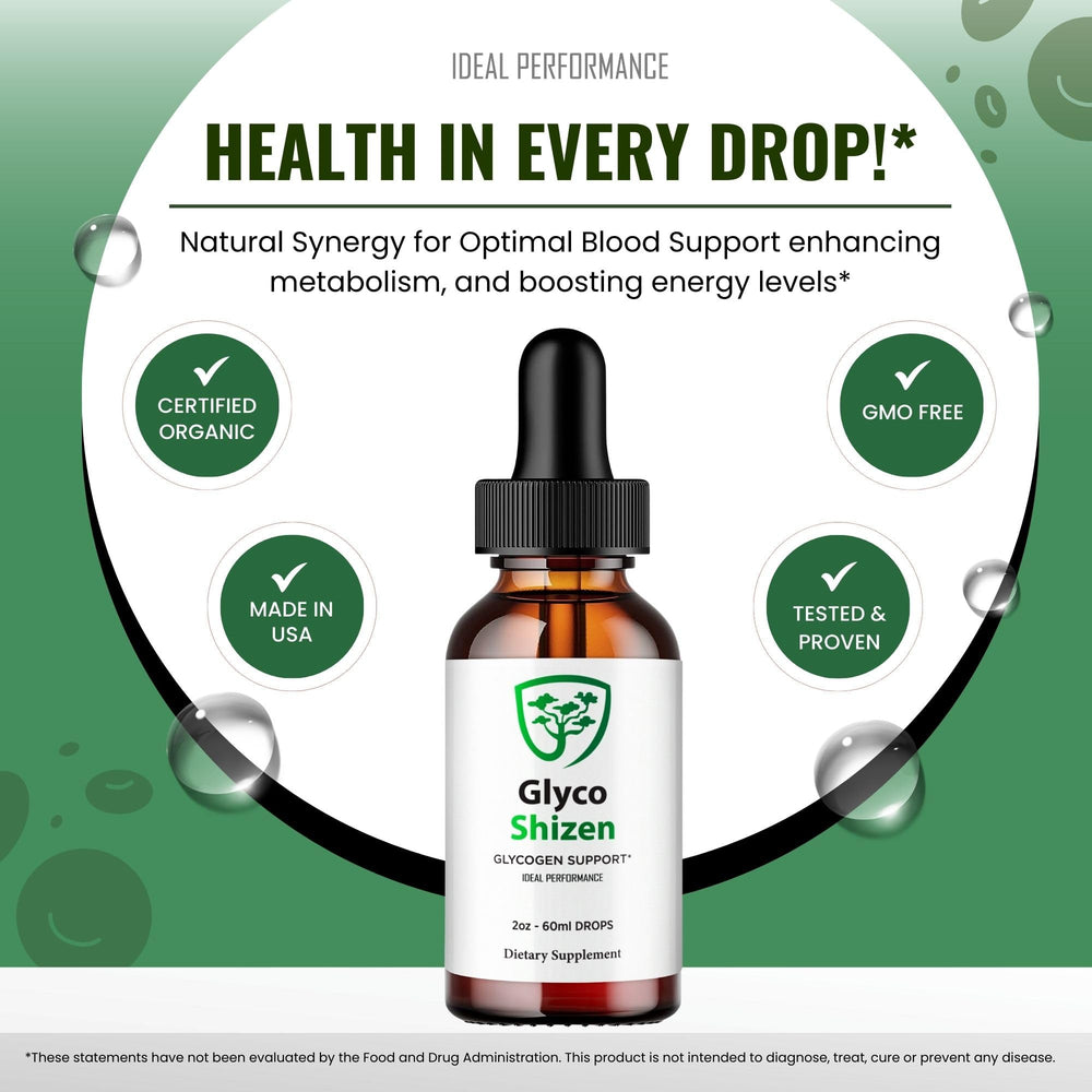 IDEAL PERFORMANCE Glyco Shizen Drops liquid texture visual suggests smooth consistency