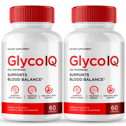 IDEAL PERFORMANCE GlycoIQ capsules bottle front for natural blood support