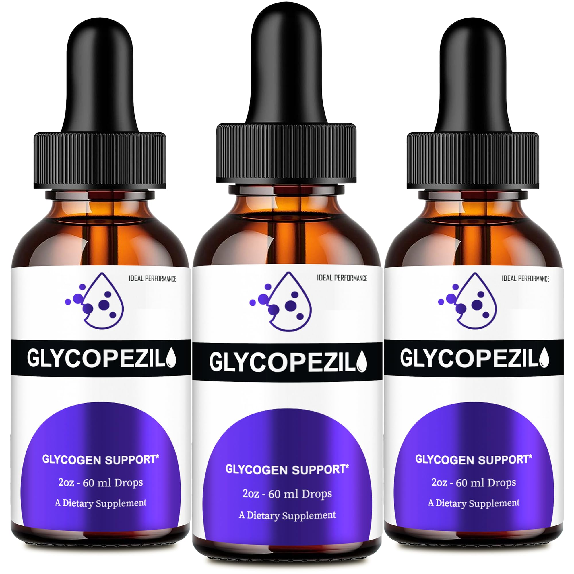 IDEAL PERFORMANCE Glycopezil Drops bottle front view for daily wellness routine