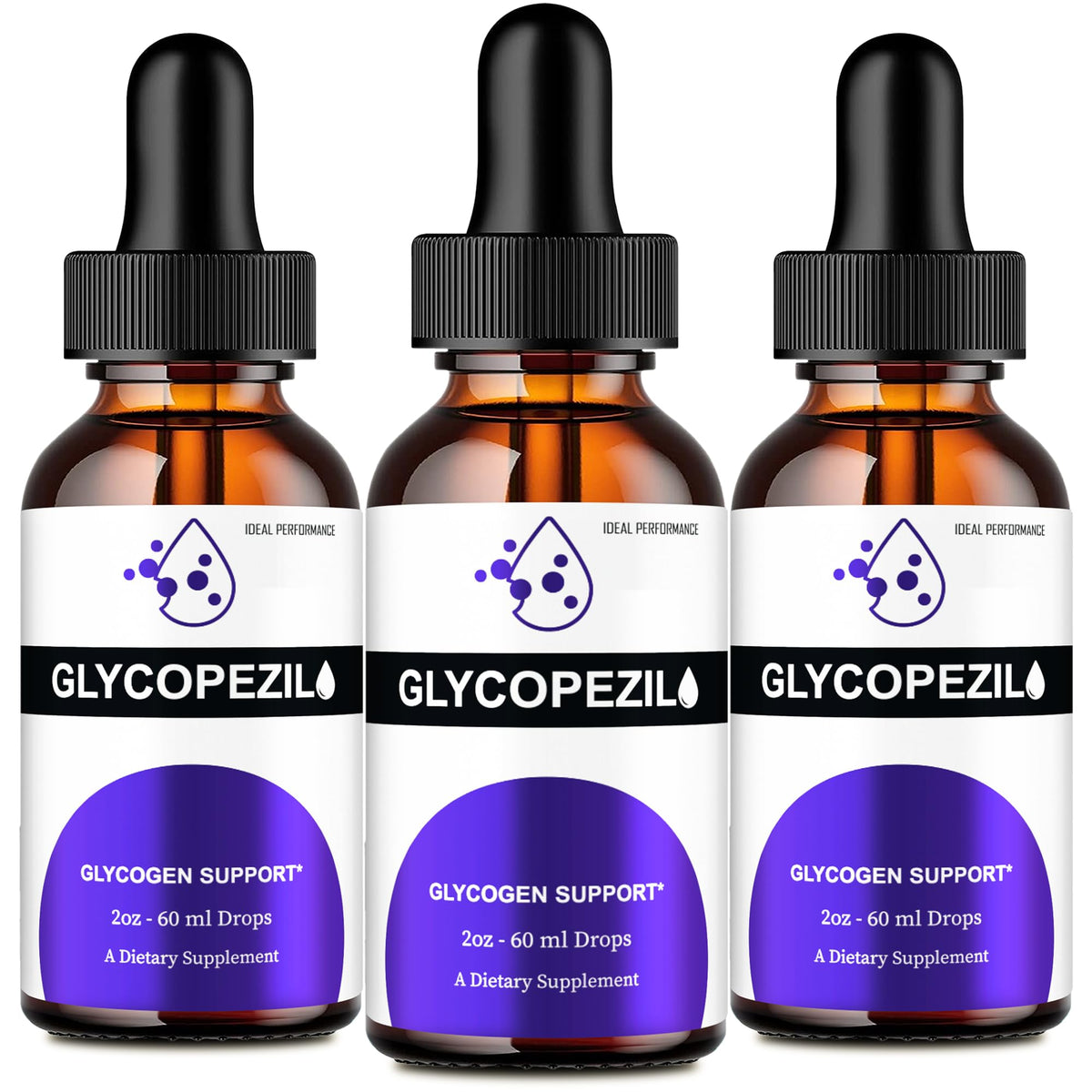 IDEAL PERFORMANCE Glycopezil Drops bottle front view for daily wellness routine