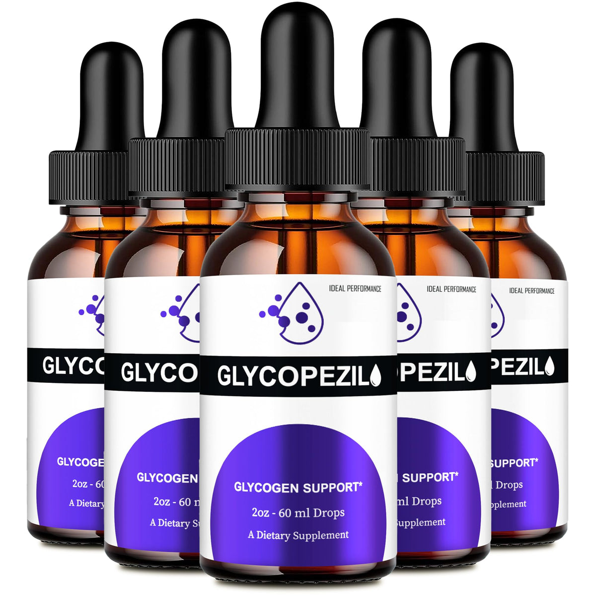 IDEAL PERFORMANCE Glycopezil Drops bottle with dropper for all-natural circulation support