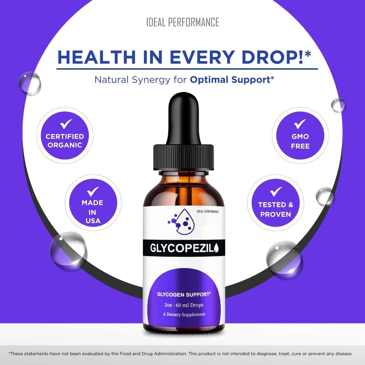 IDEAL PERFORMANCE Glycopezil Drops dosage instructions for home use