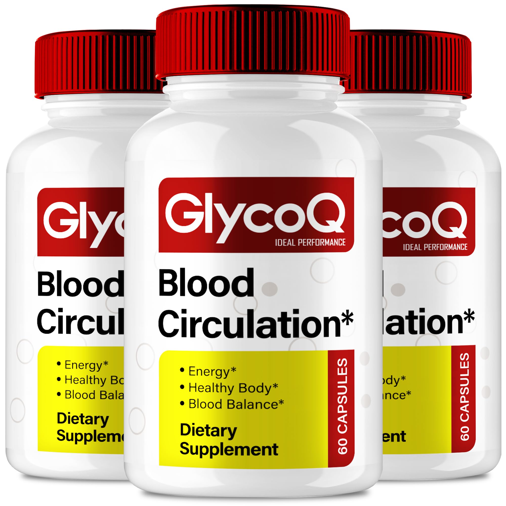 IDEAL PERFORMANCE GlycoQ bottle front view for daily wellness support