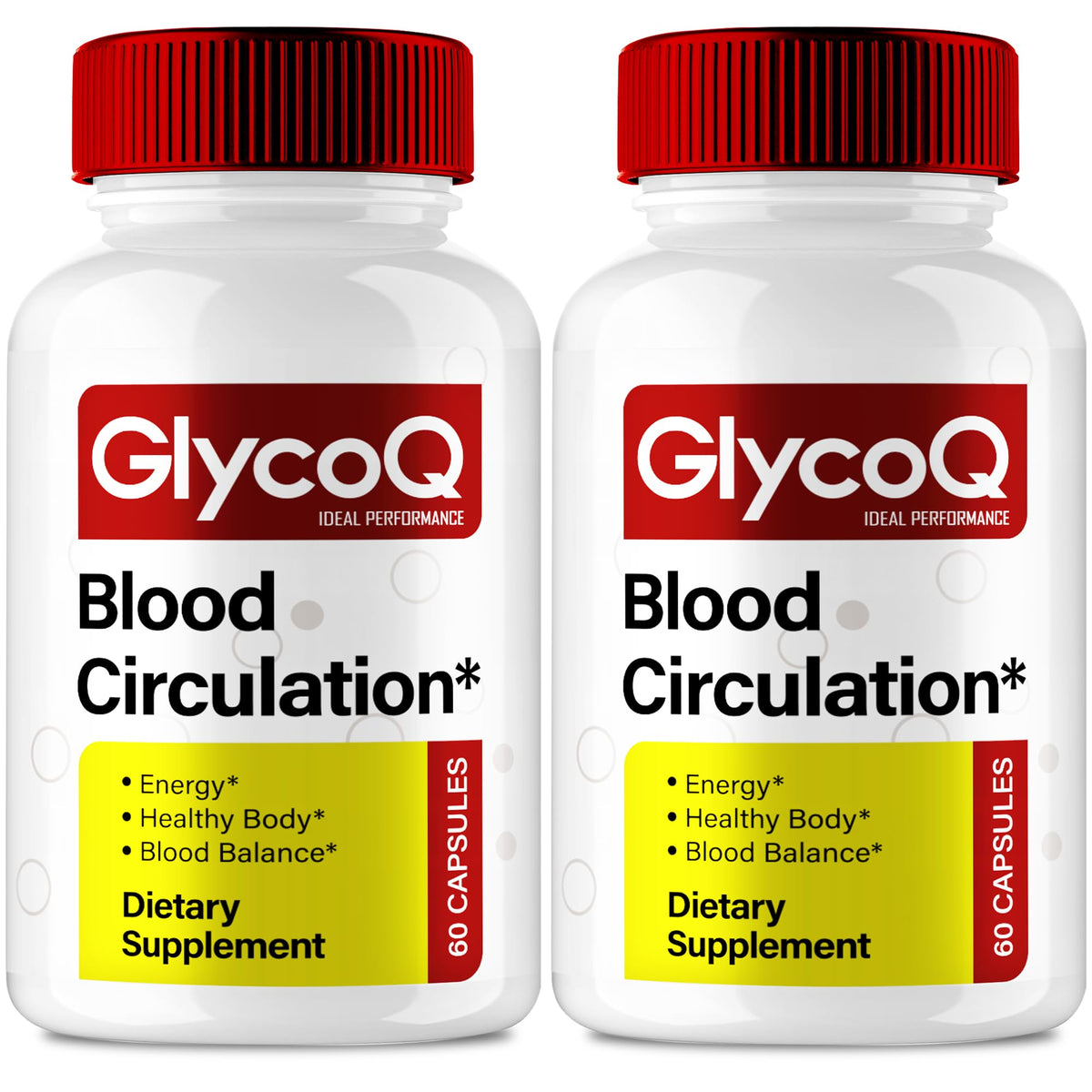 IDEAL PERFORMANCE GlycoQ capsules bottle front for premium circulation support