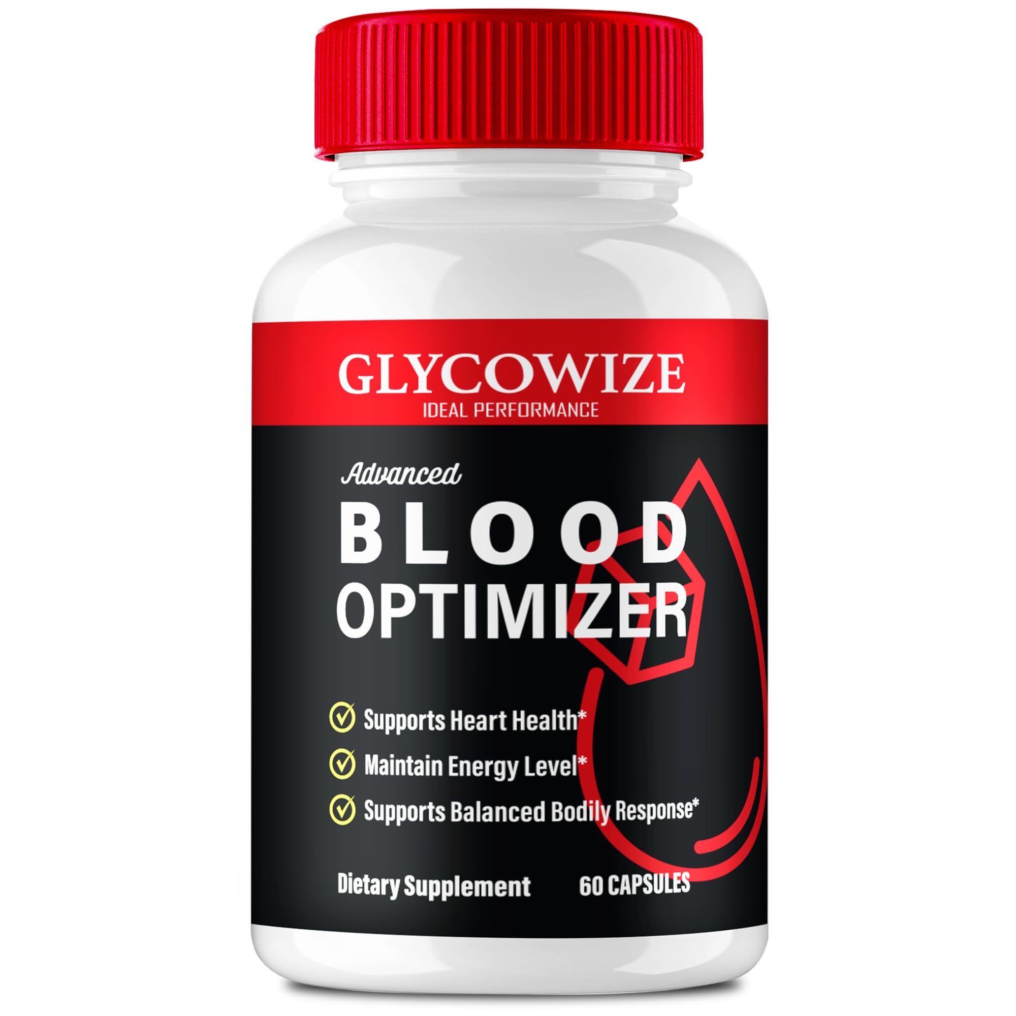 IDEAL PERFORMANCE Glycowize blood optimizer bottle for daily circulation support.