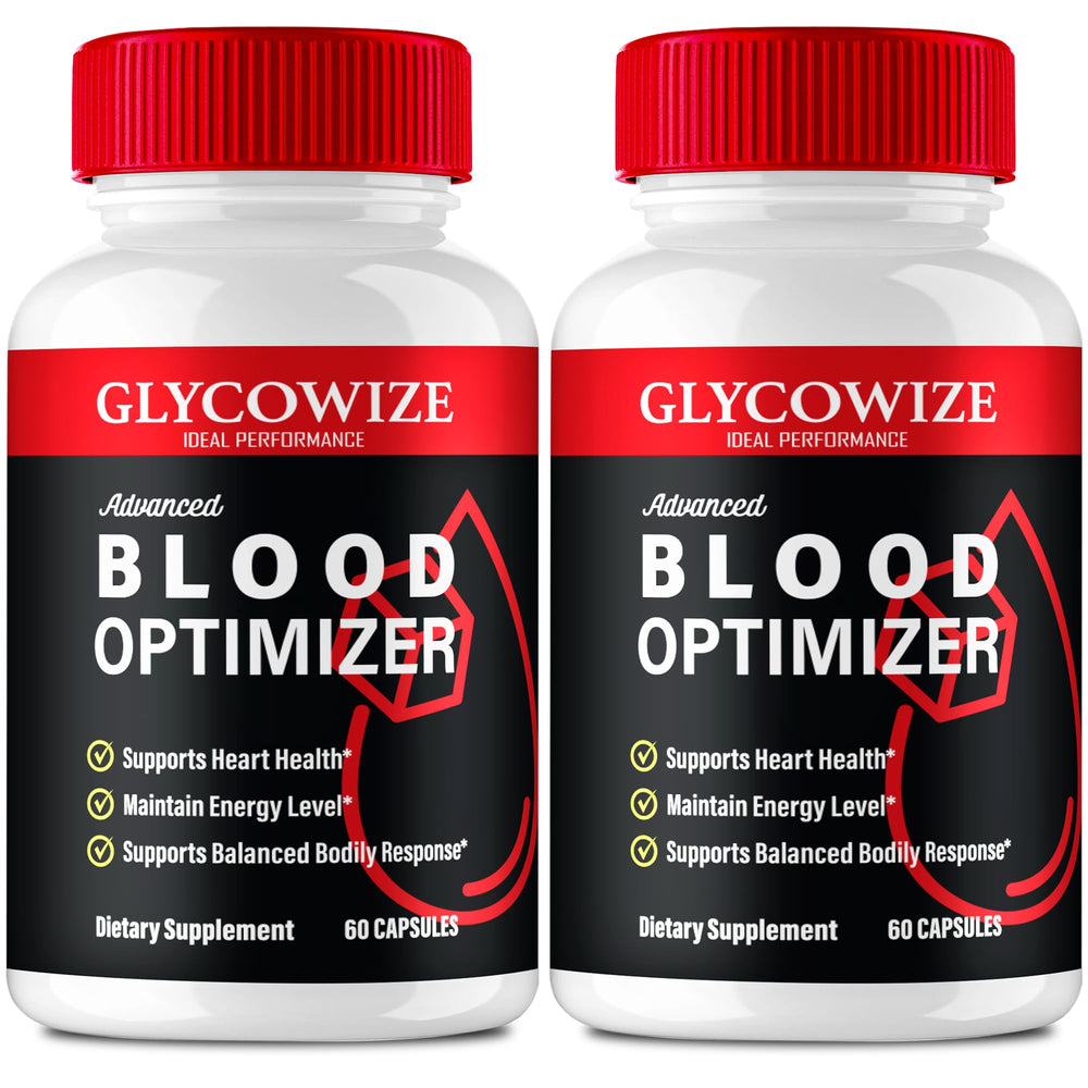 IDEAL PERFORMANCE Glycowize Blood Optimizer bottle displayed for daily circulation support.