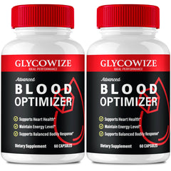 IDEAL PERFORMANCE Glycowize Blood Optimizer bottle displayed for daily circulation support.