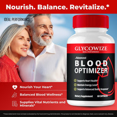 IDEAL PERFORMANCE Glycowize bottle with glass suggests dosage and routine use.