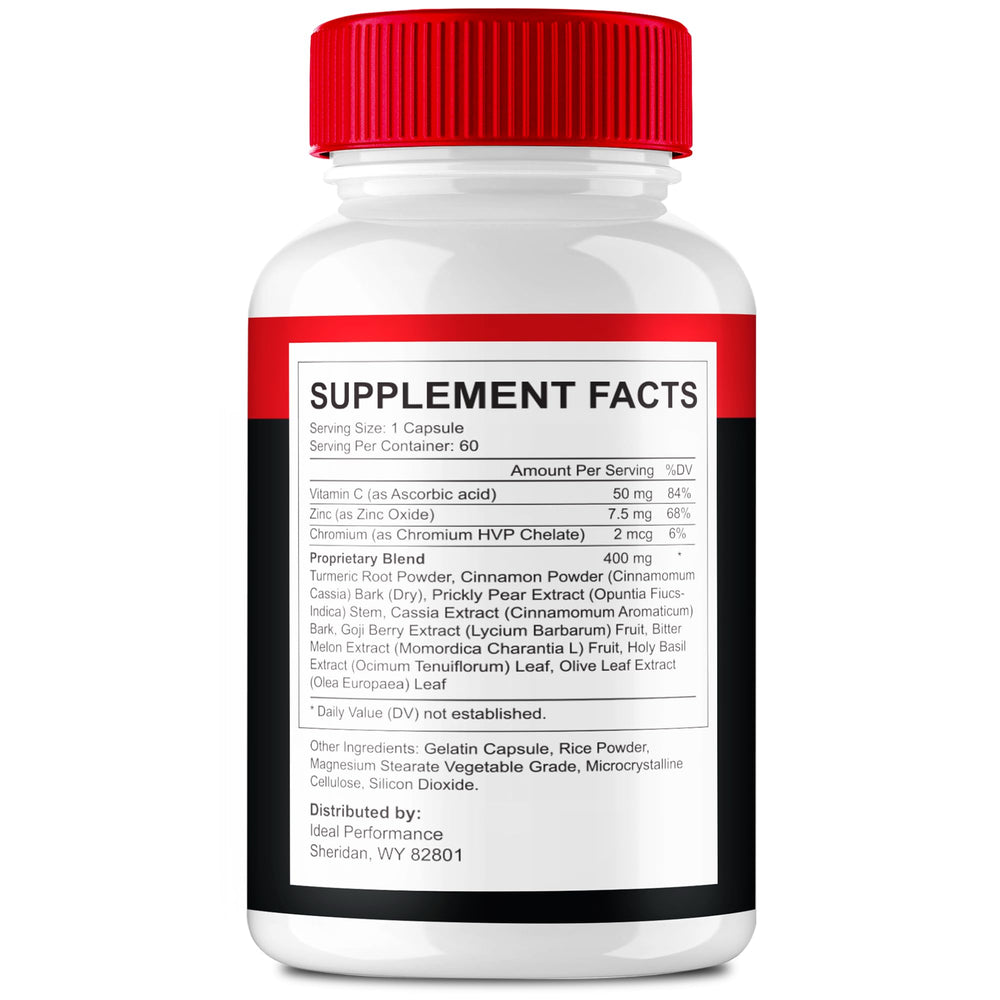 IDEAL PERFORMANCE Glycowize capsules close-up showing all-natural formula for daily wellness.