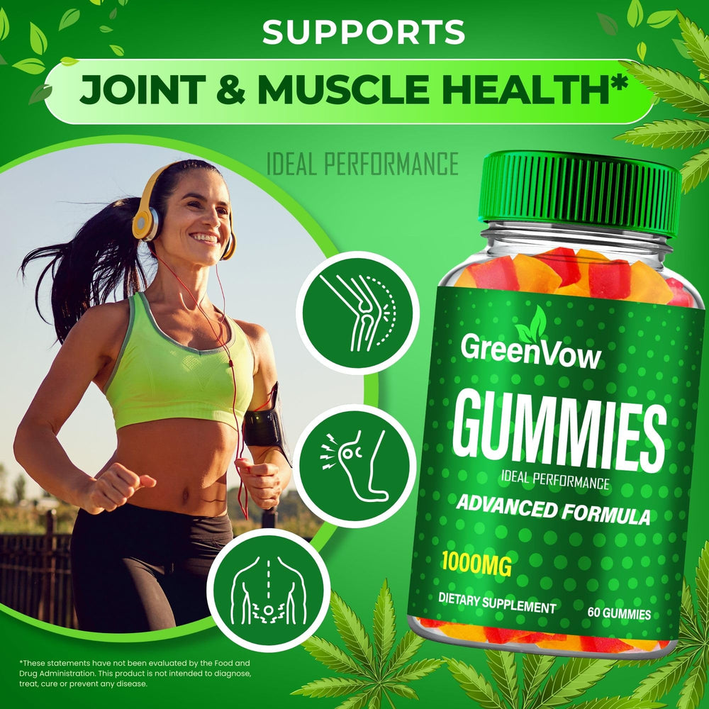 IDEAL PERFORMANCE GreenVow Hemp Gummies flavor profile highlighting natural fruit notes.