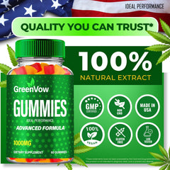 IDEAL PERFORMANCE GreenVow Hemp Gummies on-the-go use, portable for travel.