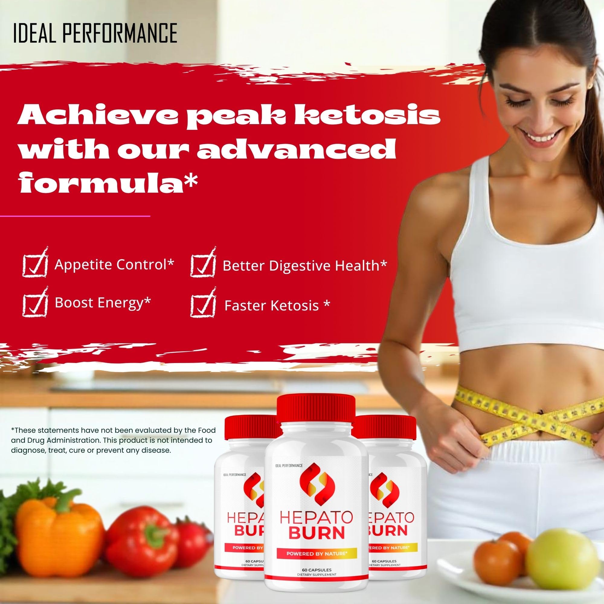 IDEAL PERFORMANCE Hepato Burn daily routine setup suggests easy incorporation into keto plans.