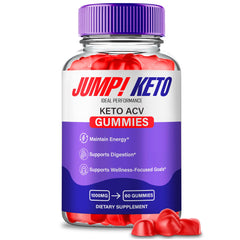 IDEAL PERFORMANCE Jump Keto Gummies bottle shown for convenient daily use.