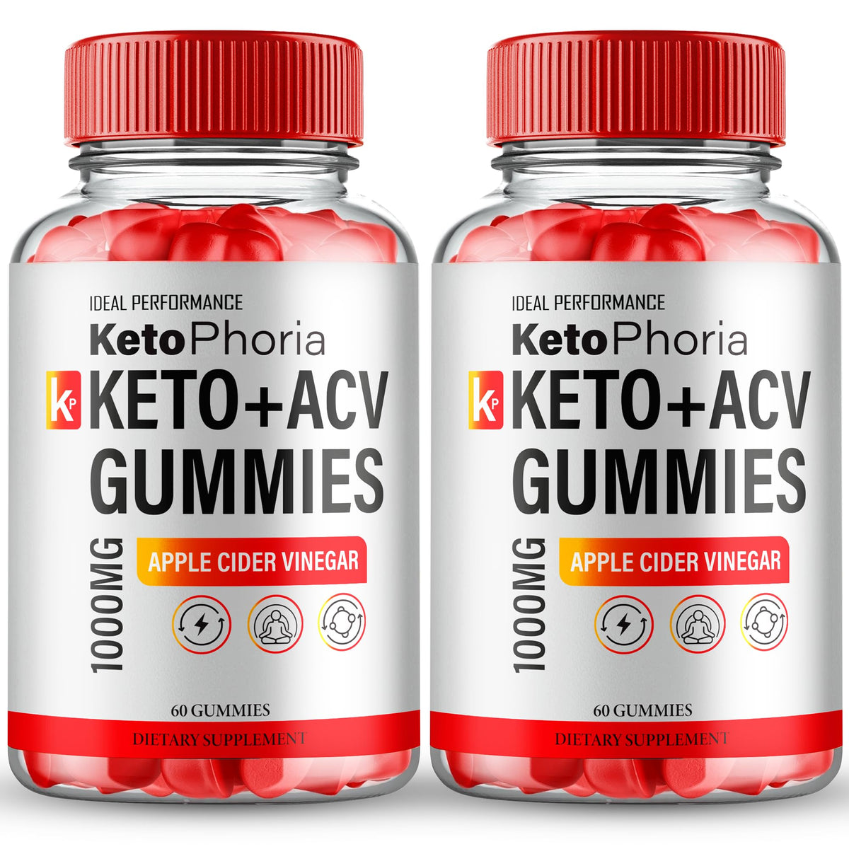 IDEAL PERFORMANCE KetoPhoria ACV Gummies bottle on-the-go for keto support.