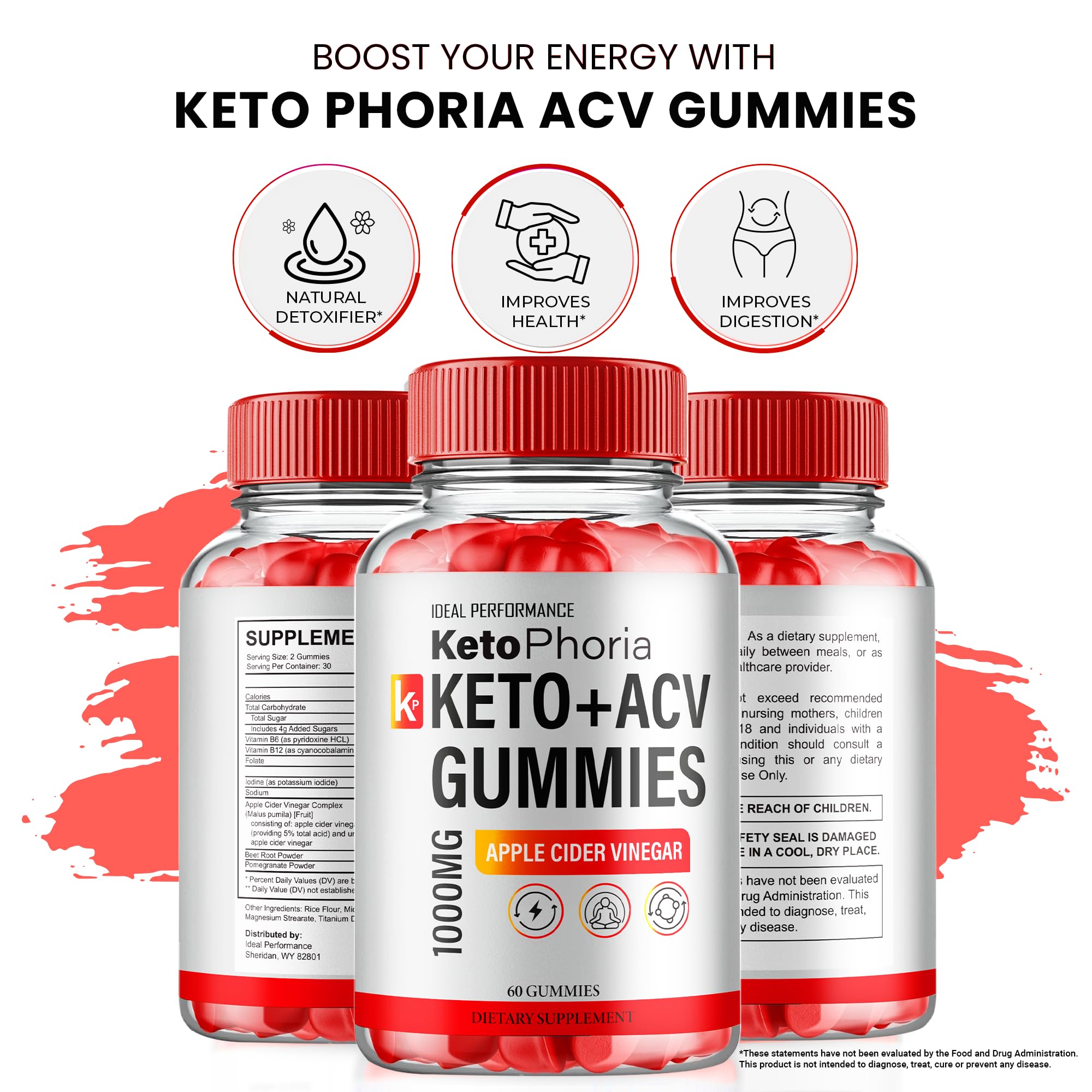 IDEAL PERFORMANCE KetoPhoria ACV Gummies daily routine on calendar.