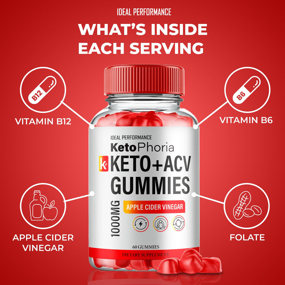 IDEAL PERFORMANCE KetoPhoria ACV Gummies fresh pack in sleek box.