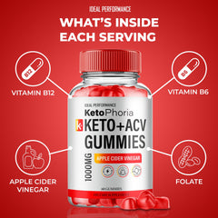 IDEAL PERFORMANCE KetoPhoria ACV Gummies fresh pack in sleek box.