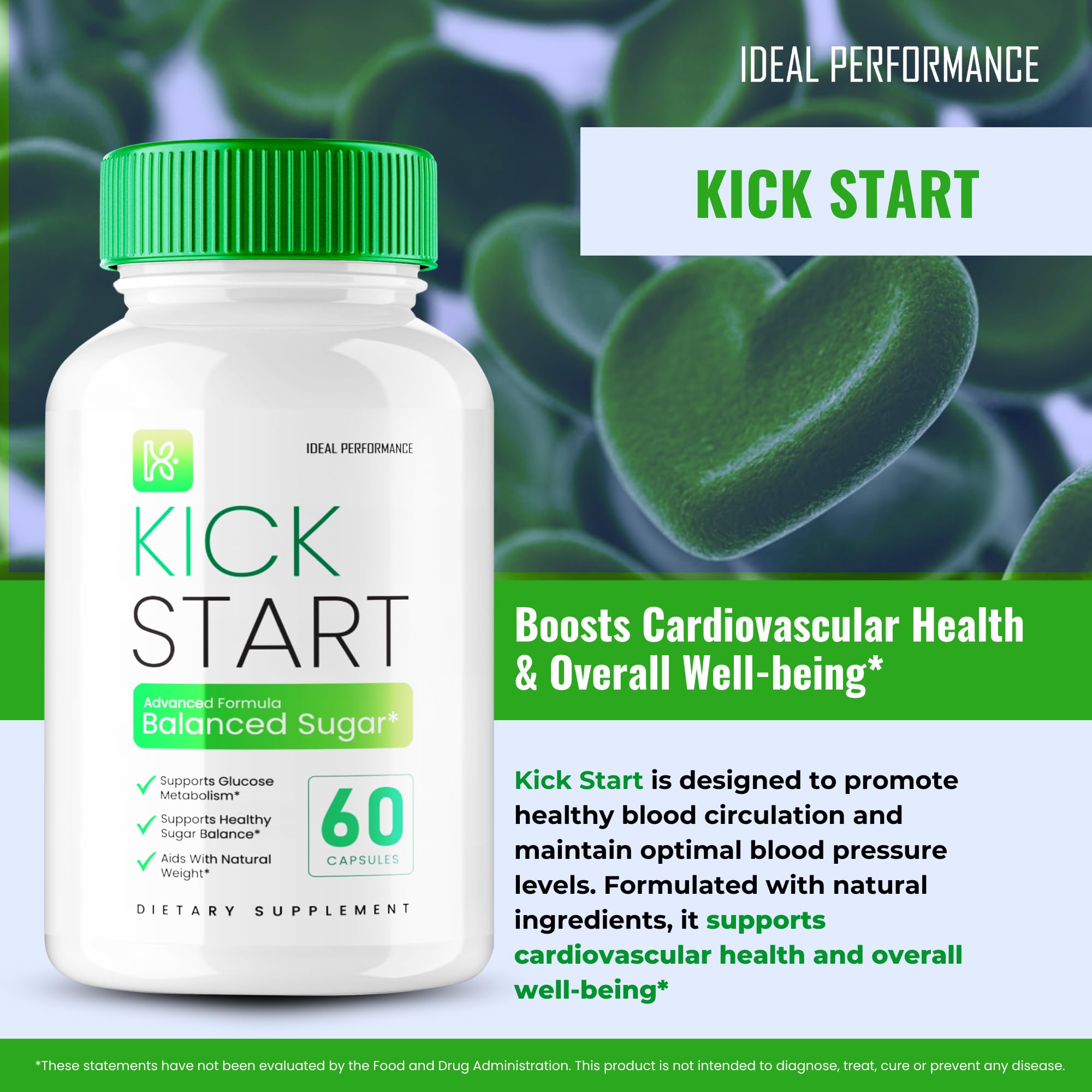 IDEAL PERFORMANCE Kick Start 5-pack packaging shown for ongoing use.