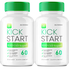 IDEAL PERFORMANCE Kick Start bottle label highlighting balanced sugar support