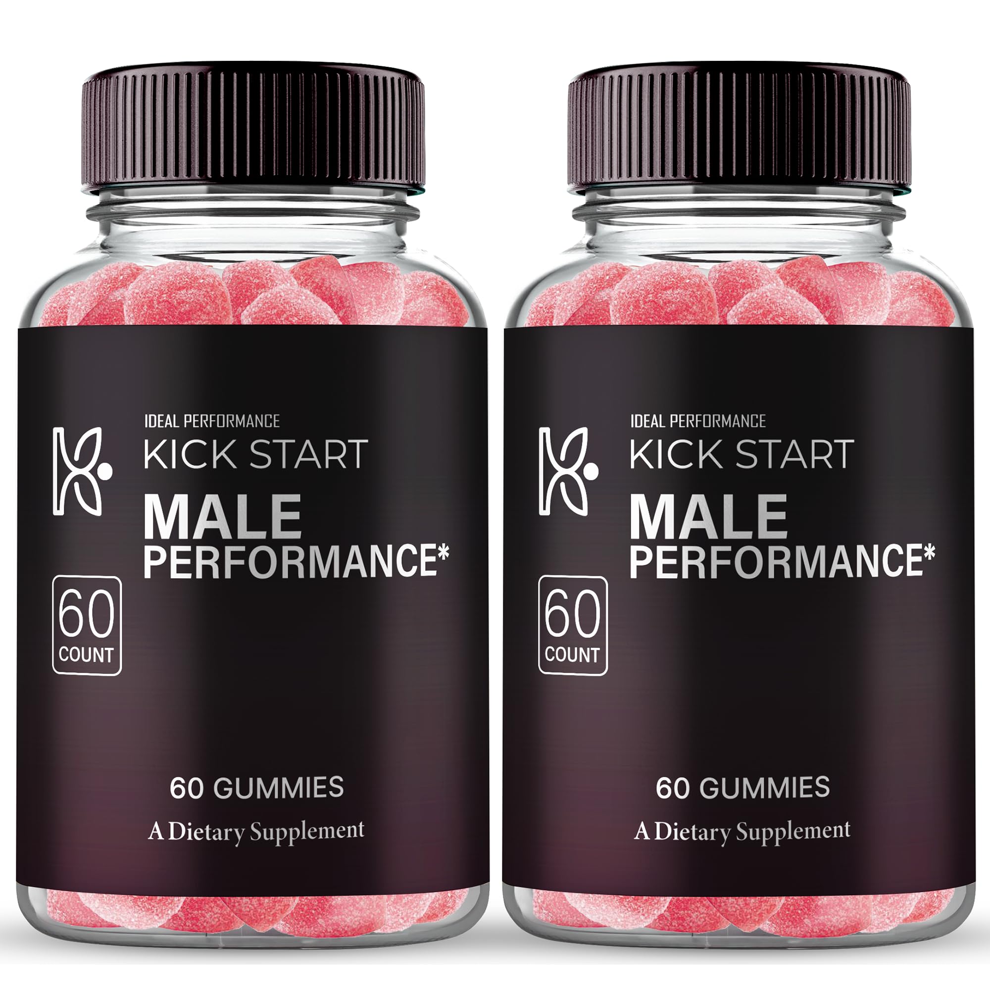 IDEAL PERFORMANCE KickStart Gummies bottle front view for daily wellness with natural ingredients