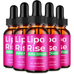 IDEAL PERFORMANCE Lipo Rise Drops bottle front view with keto-friendly formula