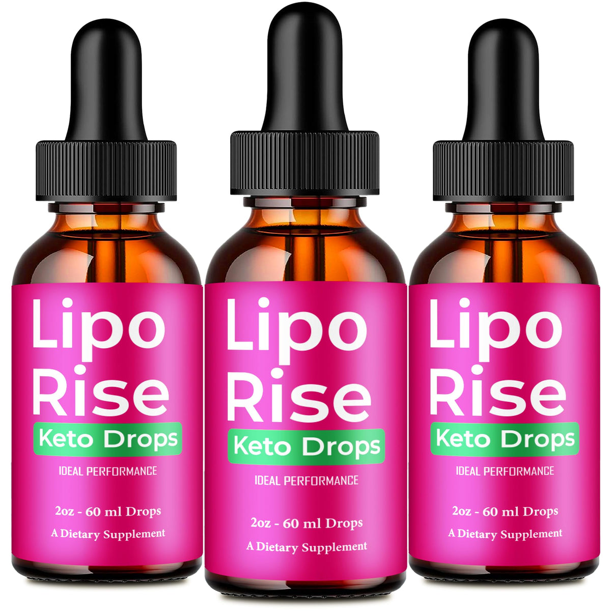 IDEAL PERFORMANCE Lipo Rise Drops bottle on kitchen counter for daily wellness support