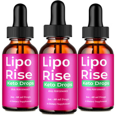 IDEAL PERFORMANCE Lipo Rise Drops bottle on kitchen counter for daily wellness support