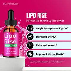 IDEAL PERFORMANCE Lipo Rise Drops on kitchen counter ready for daily routine