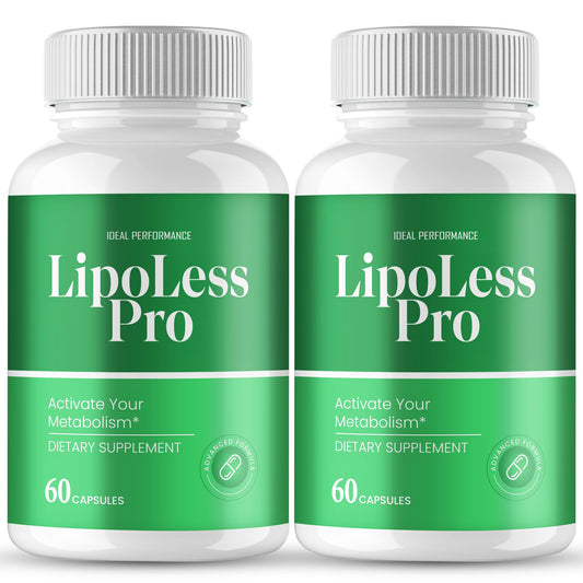 IDEAL PERFORMANCE Lipoless bottle front view supports an active lifestyle