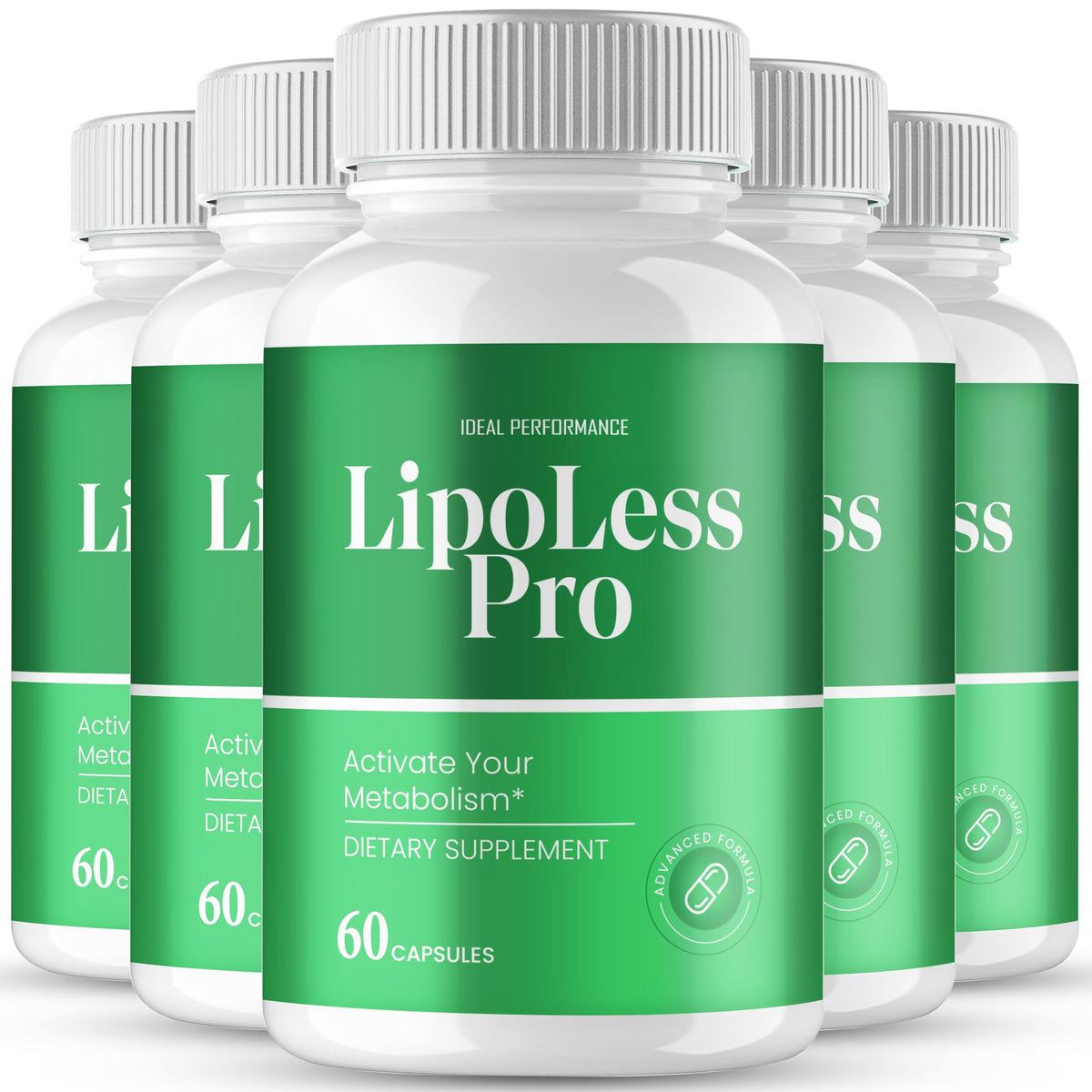 IDEAL PERFORMANCE Lipoless capsules bottle for an active daily routine.
