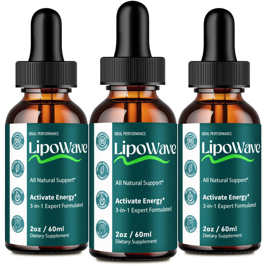 IDEAL PERFORMANCE Lipowave Drops bottle on a clean surface for daily keto support.