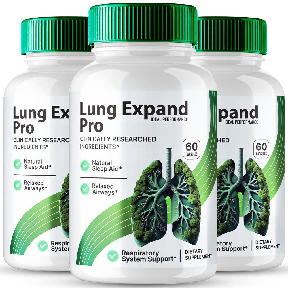 IDEAL PERFORMANCE Lung Expand Pro Blood capsules bottle on desk, promoting healthy circulation with a natural formula.
