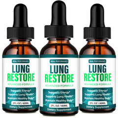 IDEAL PERFORMANCE Lung Restore Drops bottle helps support healthy airflow and detox-friendly routine.