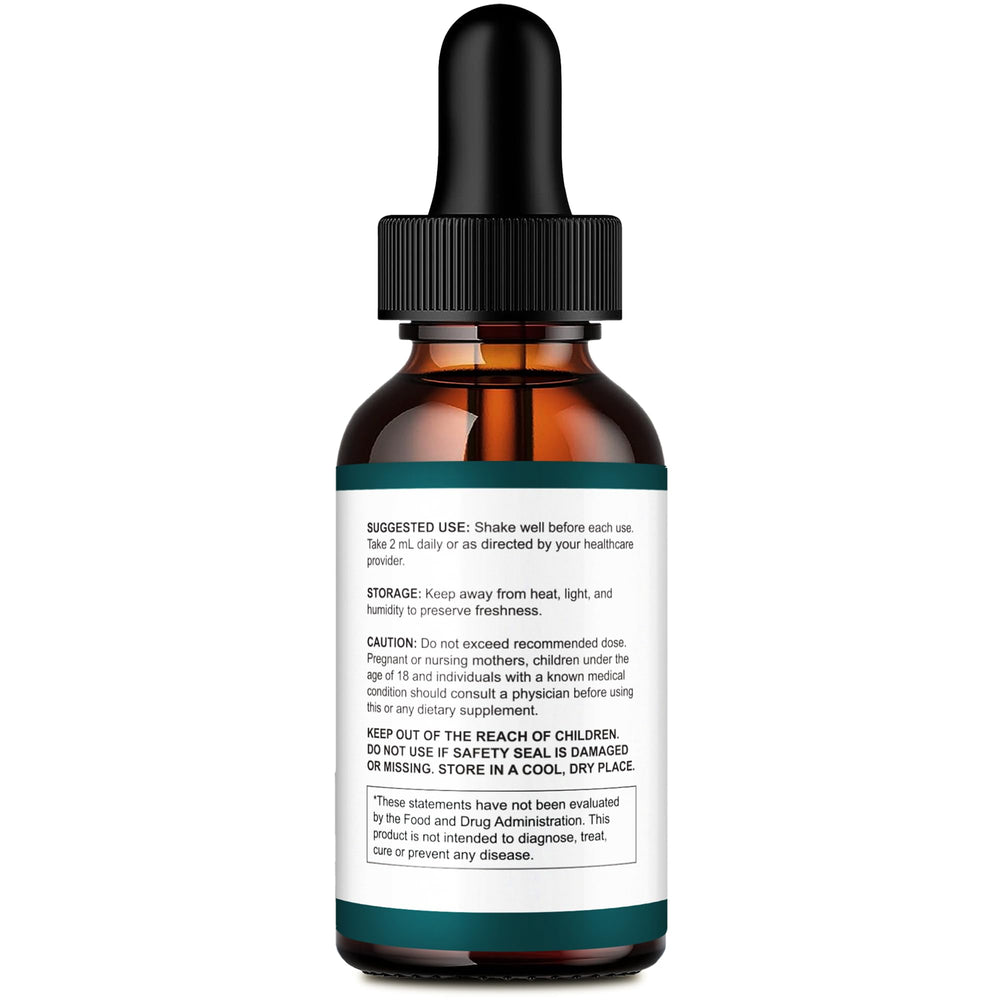 IDEAL PERFORMANCE Lung Restore Drops packaging beside a glass of water for quick dosing.