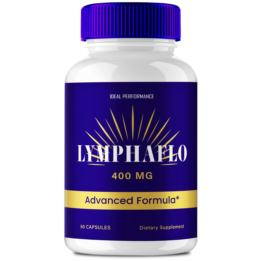 IDEAL PERFORMANCE LymphaFlo bottle front showing capsules for healthy circulation support.