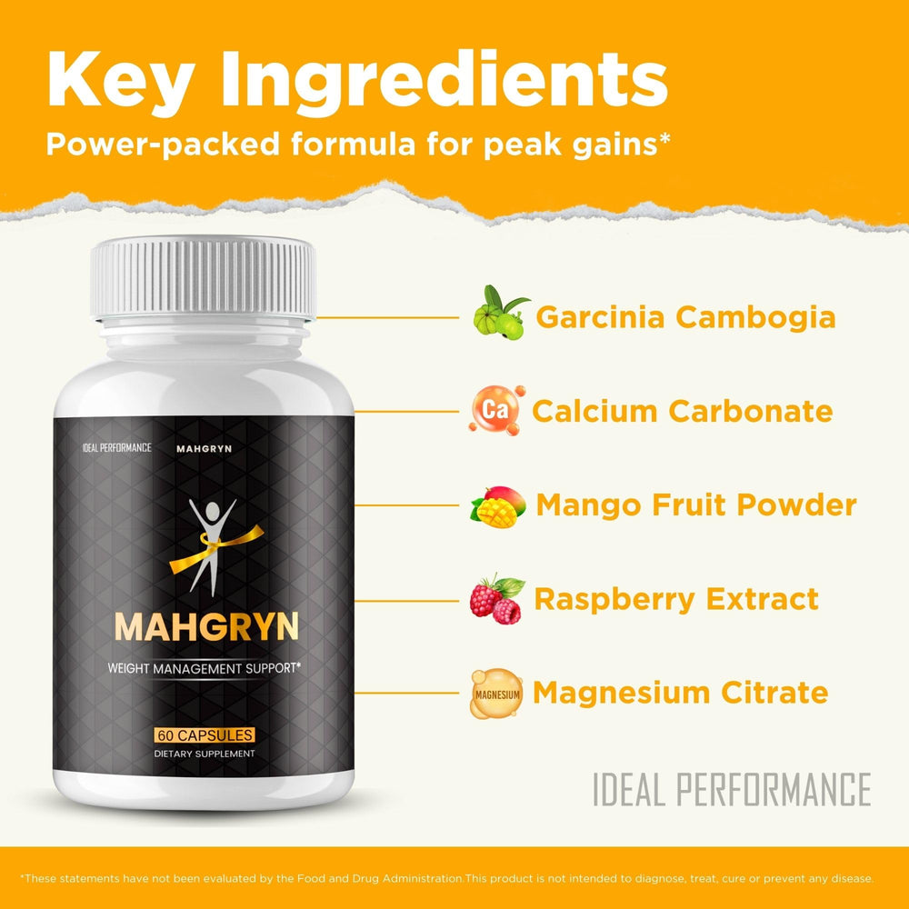 Lifestyle image of an active person taking Mahgryn capsules before training.