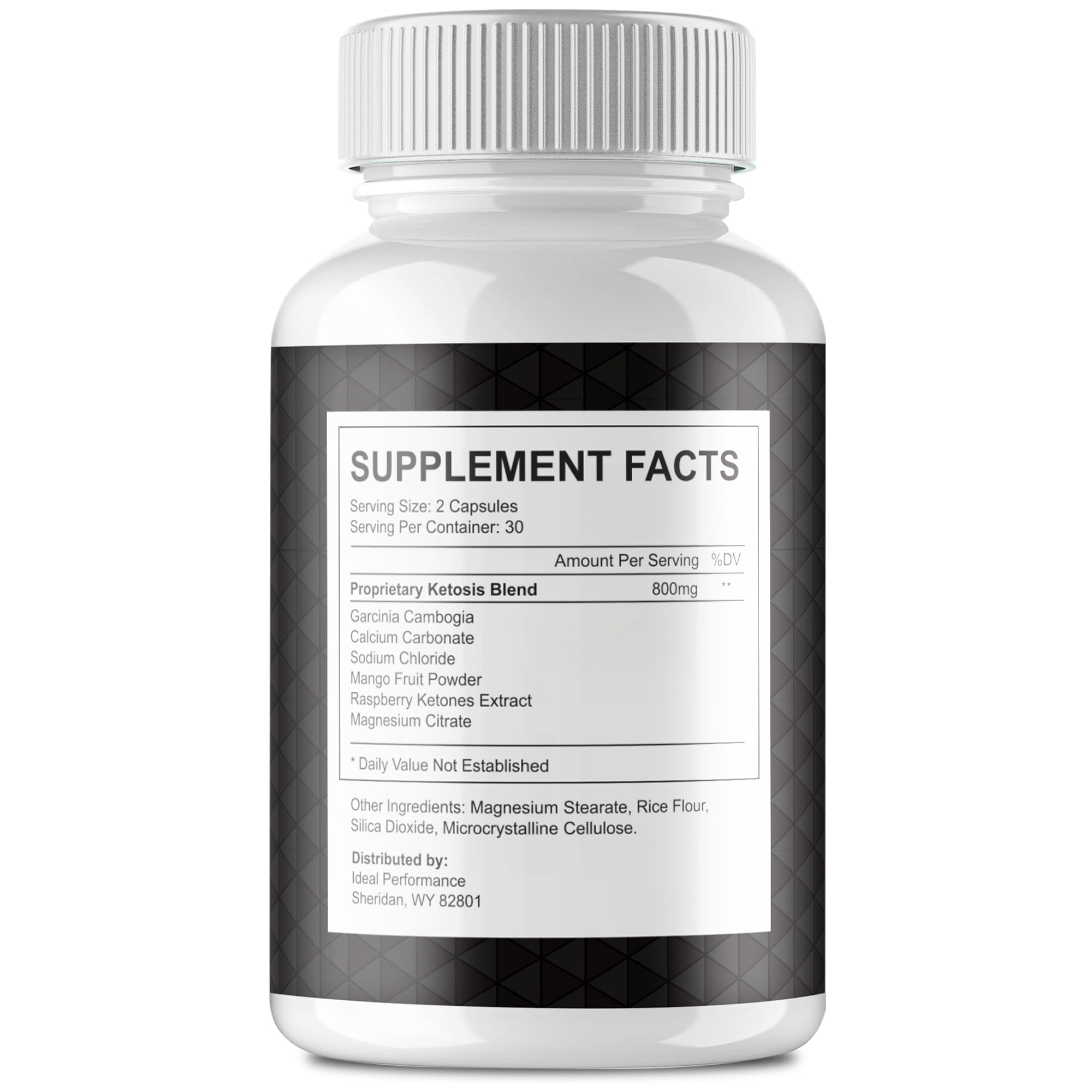 Close-up of Mahgryn label on bottle, highlighting all-natural keto formulation.