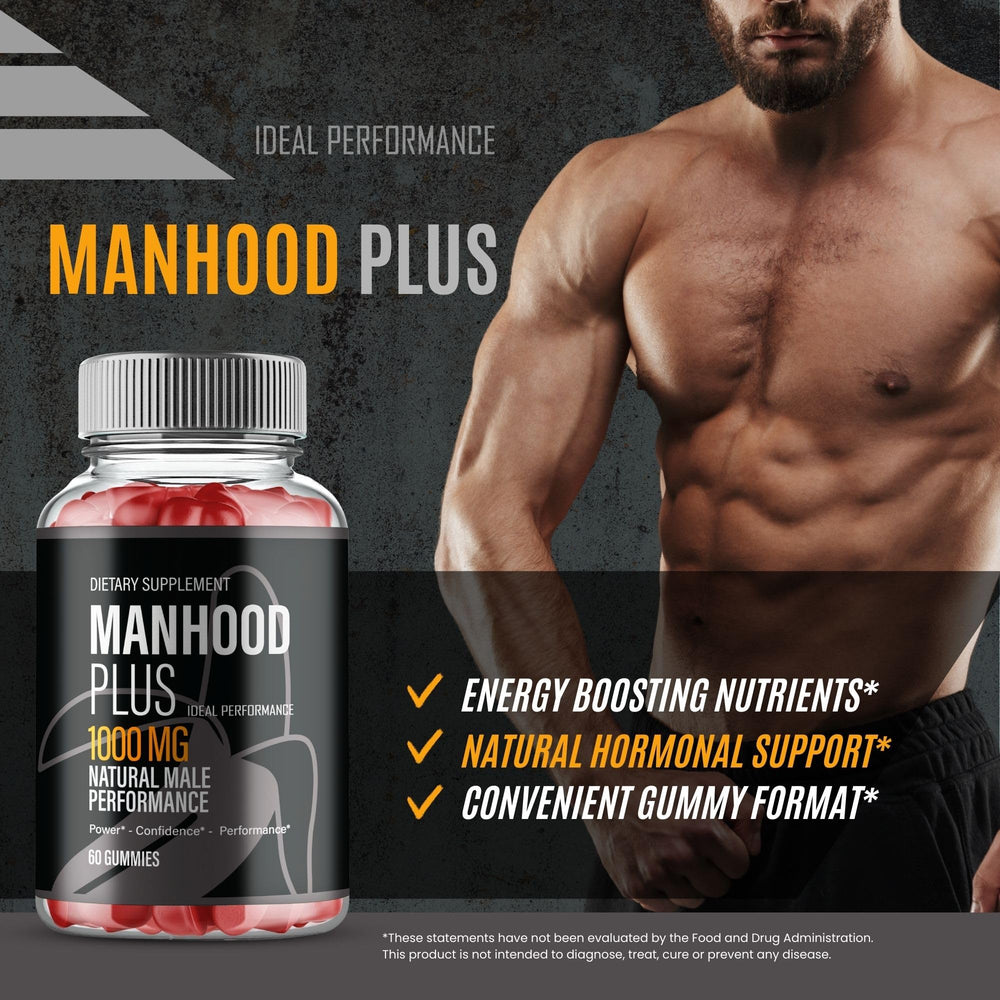 IDEAL PERFORMANCE Manhood Plus gummies in use during daily routine.