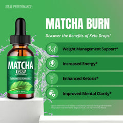 IDEAL PERFORMANCE Matcha Burn Drops on-the-go packaging—portable for travel and gym sessions.