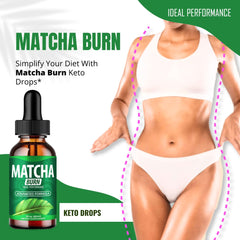 IDEAL PERFORMANCE Matcha Burn Drops in water—easy integration into beverages.