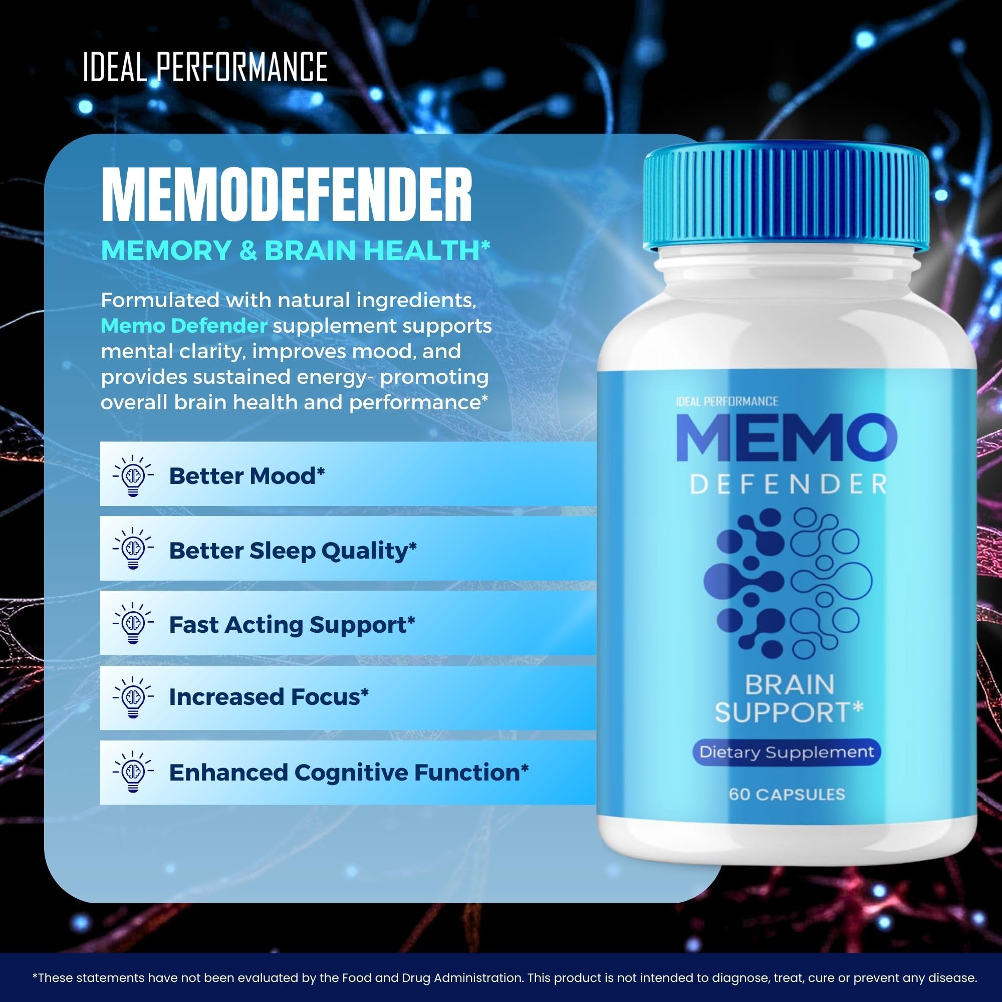 Memo Defender packaging hero image highlighting modern wellness