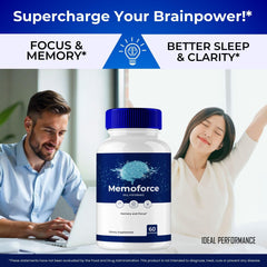 Ideal Performance Memoforce capsules advanced formula for memory and focus.