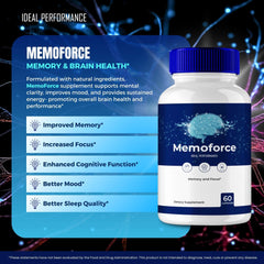Ideal Performance Memoforce extra-strength pack supports daytime cognitive clarity.