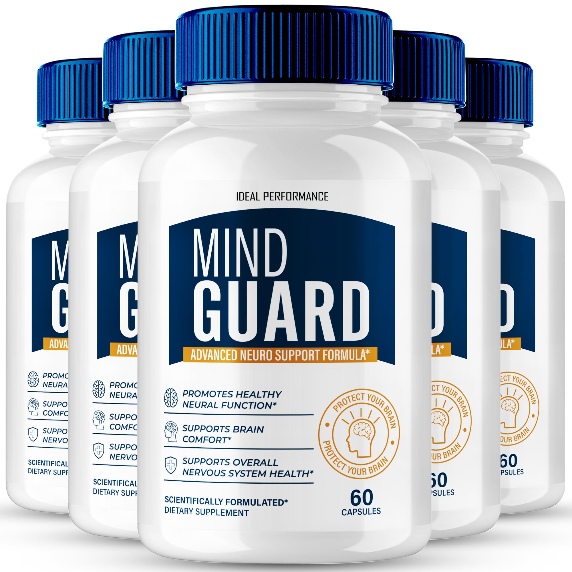 IDEAL PERFORMANCE Mind Guard bottle front, for daily cognitive support.
