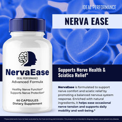 IDEAL PERFORMANCE NervaEase label showing maximum strength and daily routine.