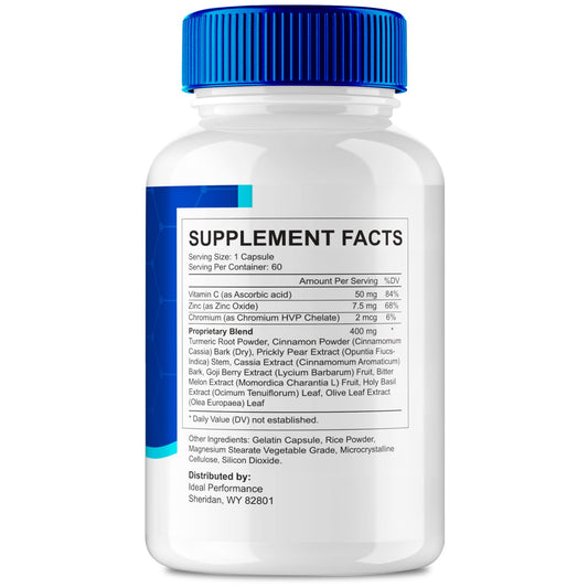 IDEAL PERFORMANCE Nerve Sync capsules pack front highlighting maximum strength nerve health potential