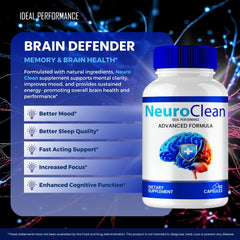 IDEAL PERFORMANCE Neuro Clean capsule closeup showing smooth coating.