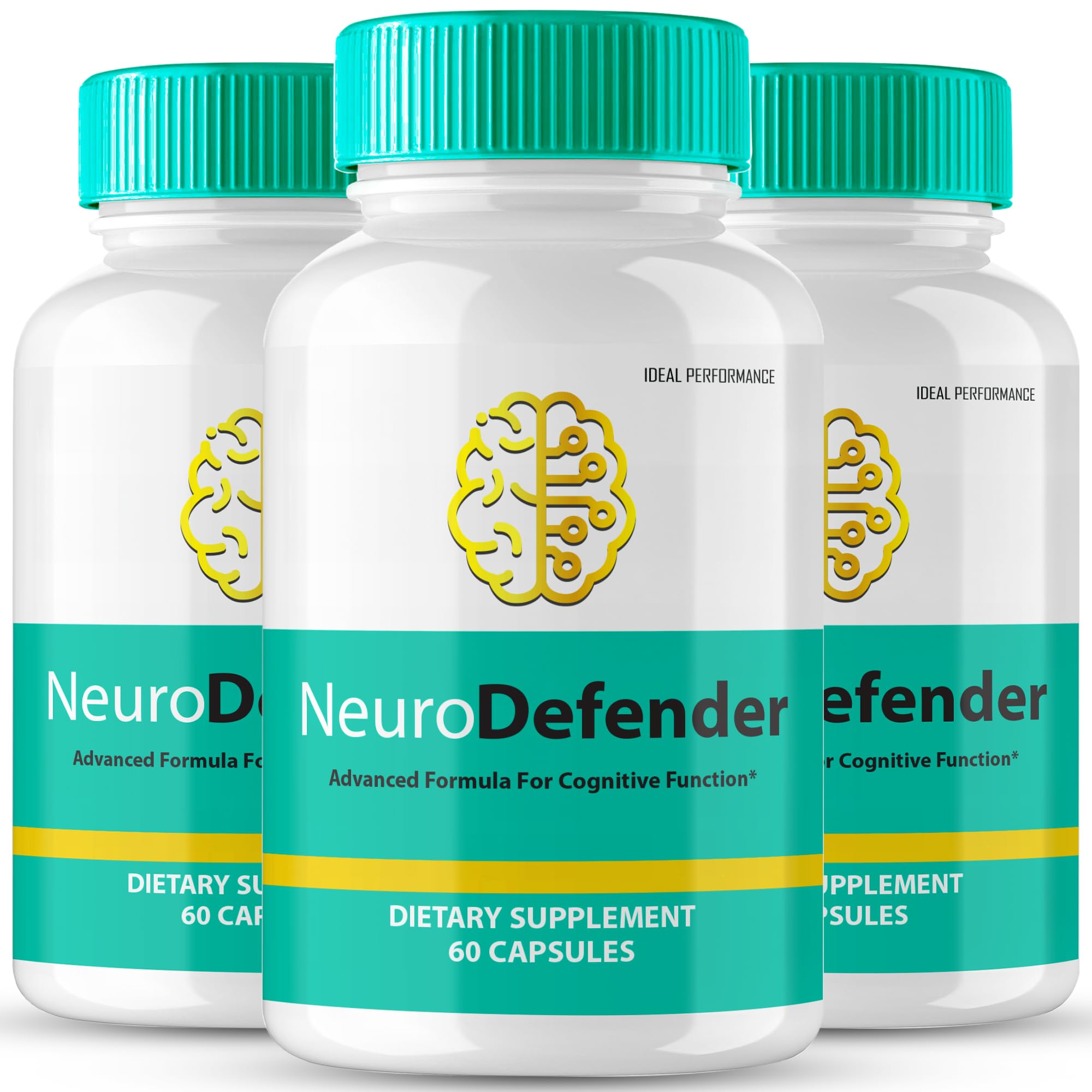 IDEAL PERFORMANCE Neuro Defender bottle and capsules for memory support