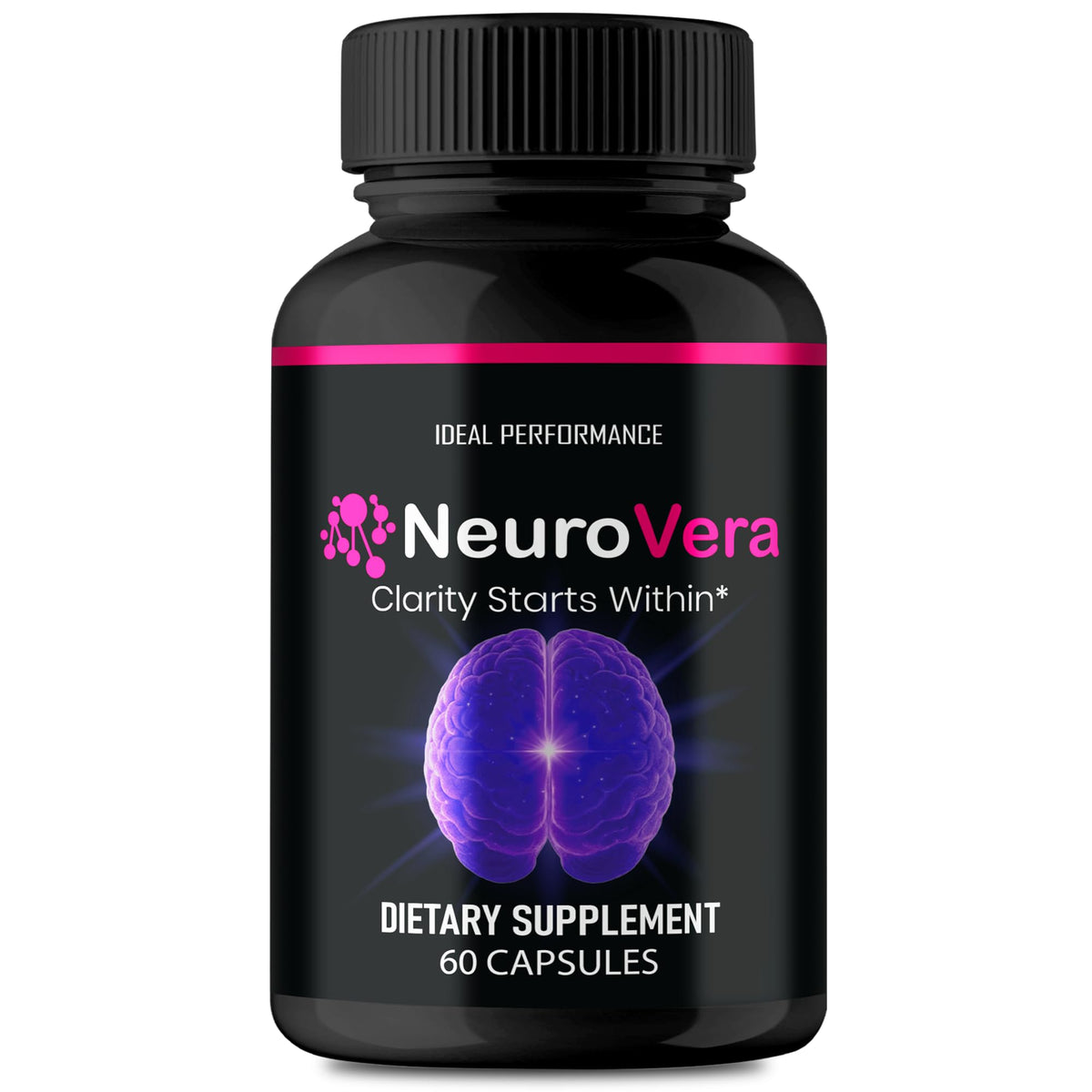 IDEAL PERFORMANCE Neurovera bottle front for daily focus support.