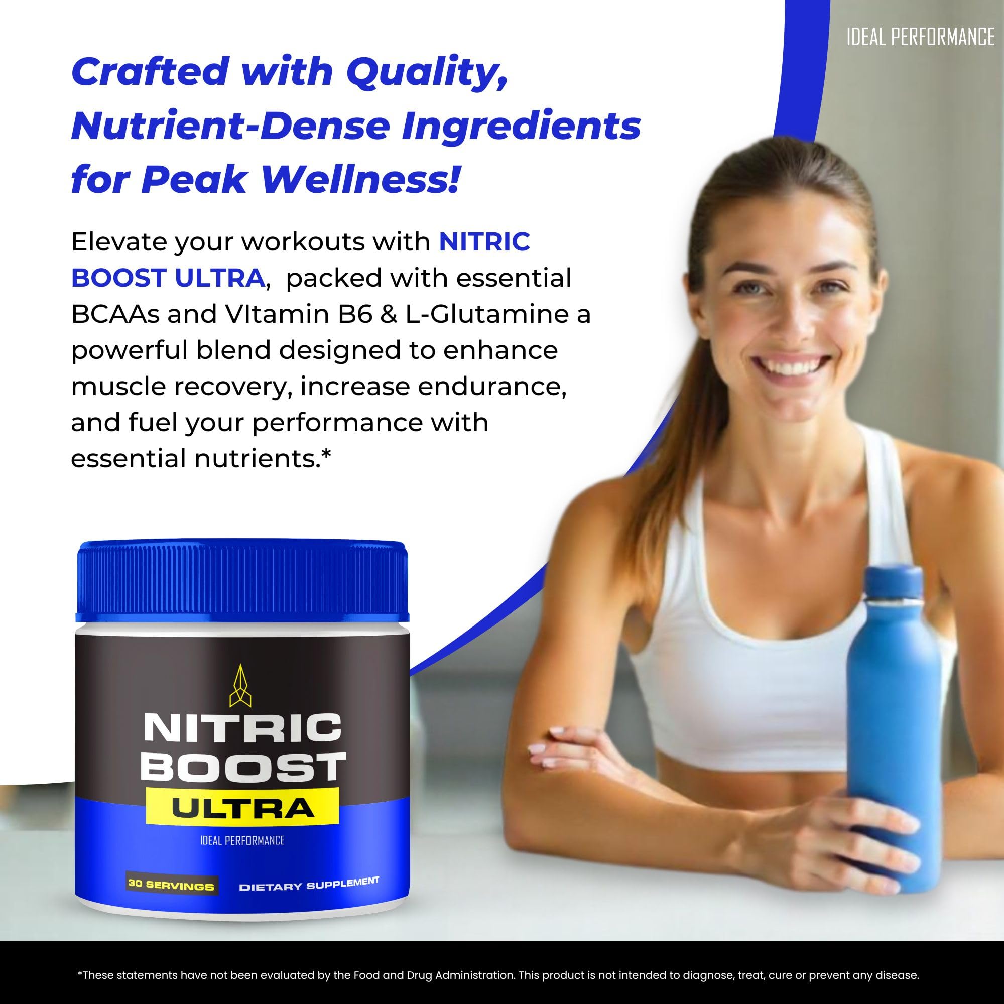 IDEAL PERFORMANCE Nitric Boost Ultra Powder shaker in use during a training session.